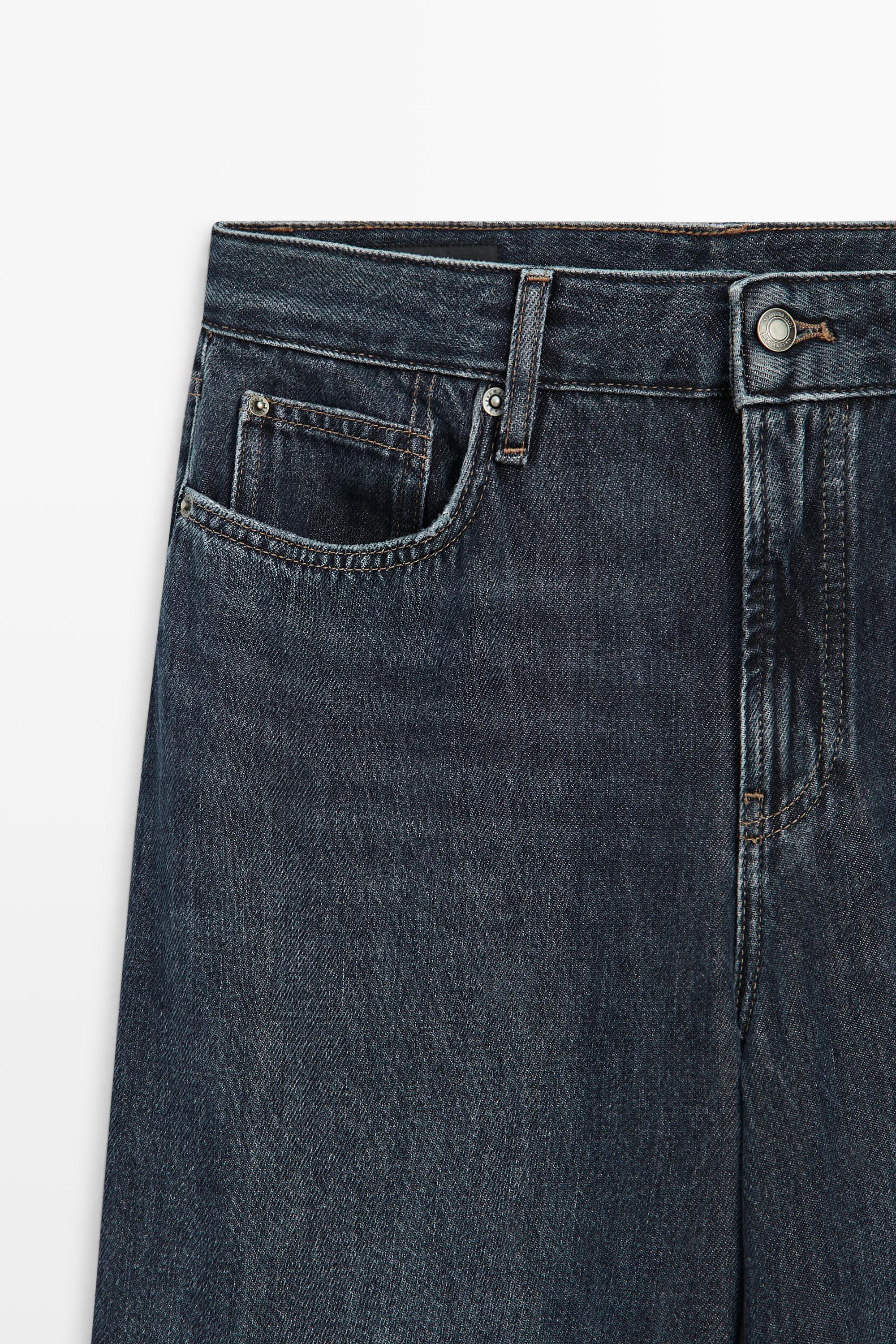 Jean barrel fit relaxed à taille haute